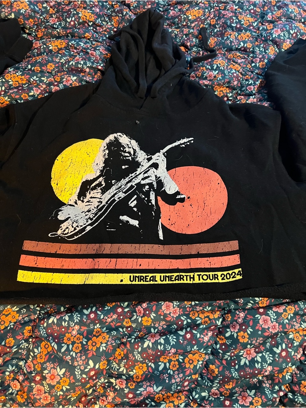 Women’s Black Graphic Hoodie — Unreal Unearth Tour 2024